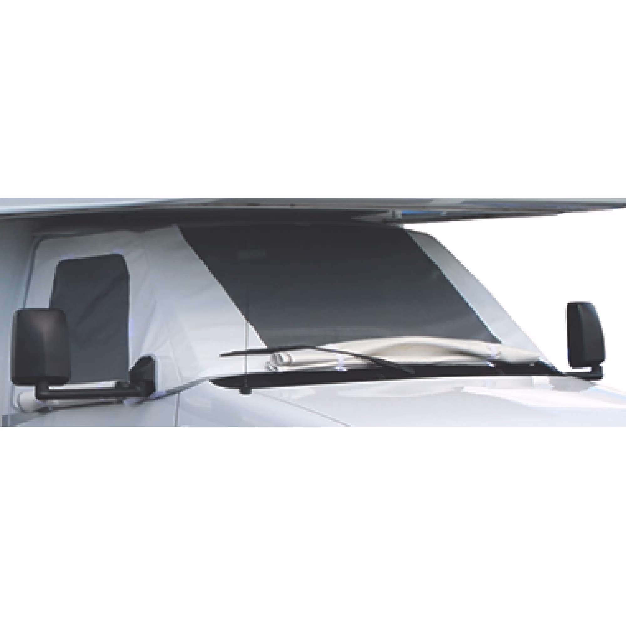 ADCO Class C Deluxe Windshield Cover with Roll-Up Windows for RV, White