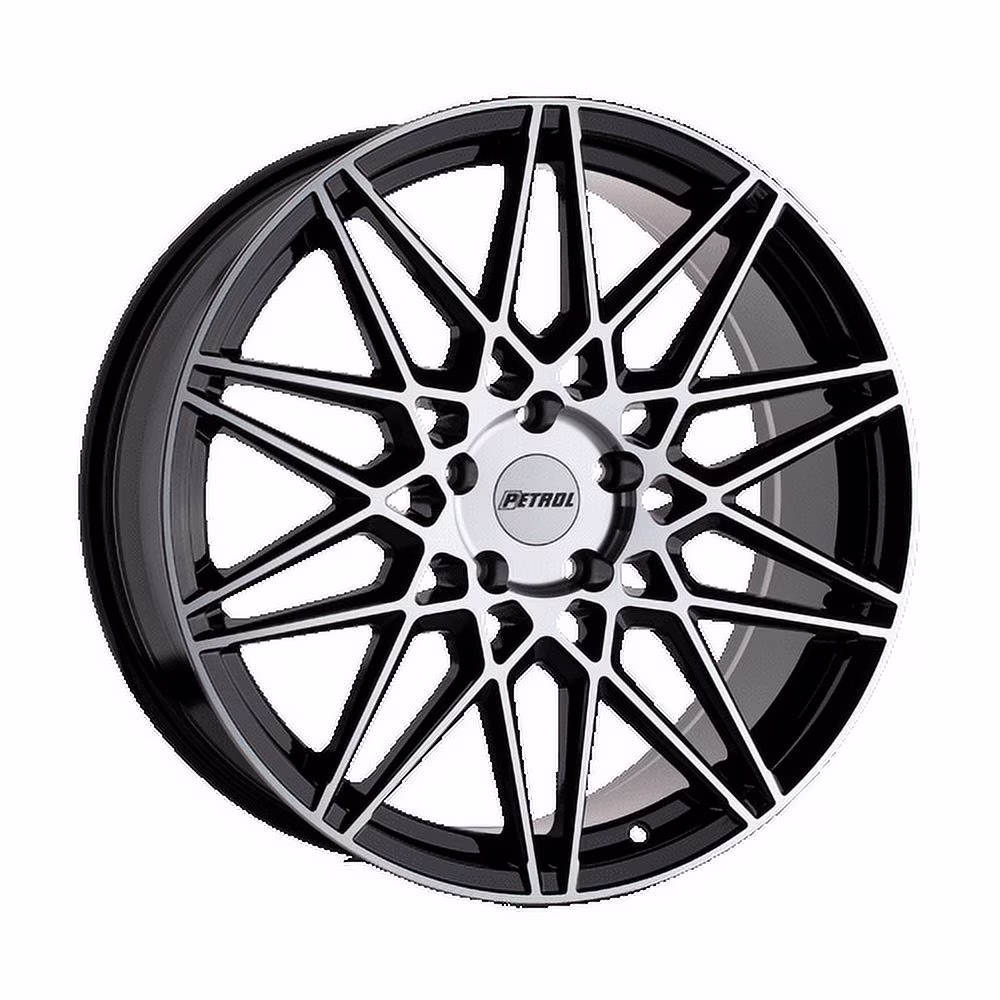 Petrol Aluminum Rim P3C 20X8.5in Gloss Black with Machined Face Finish, 2085P3C355120F76