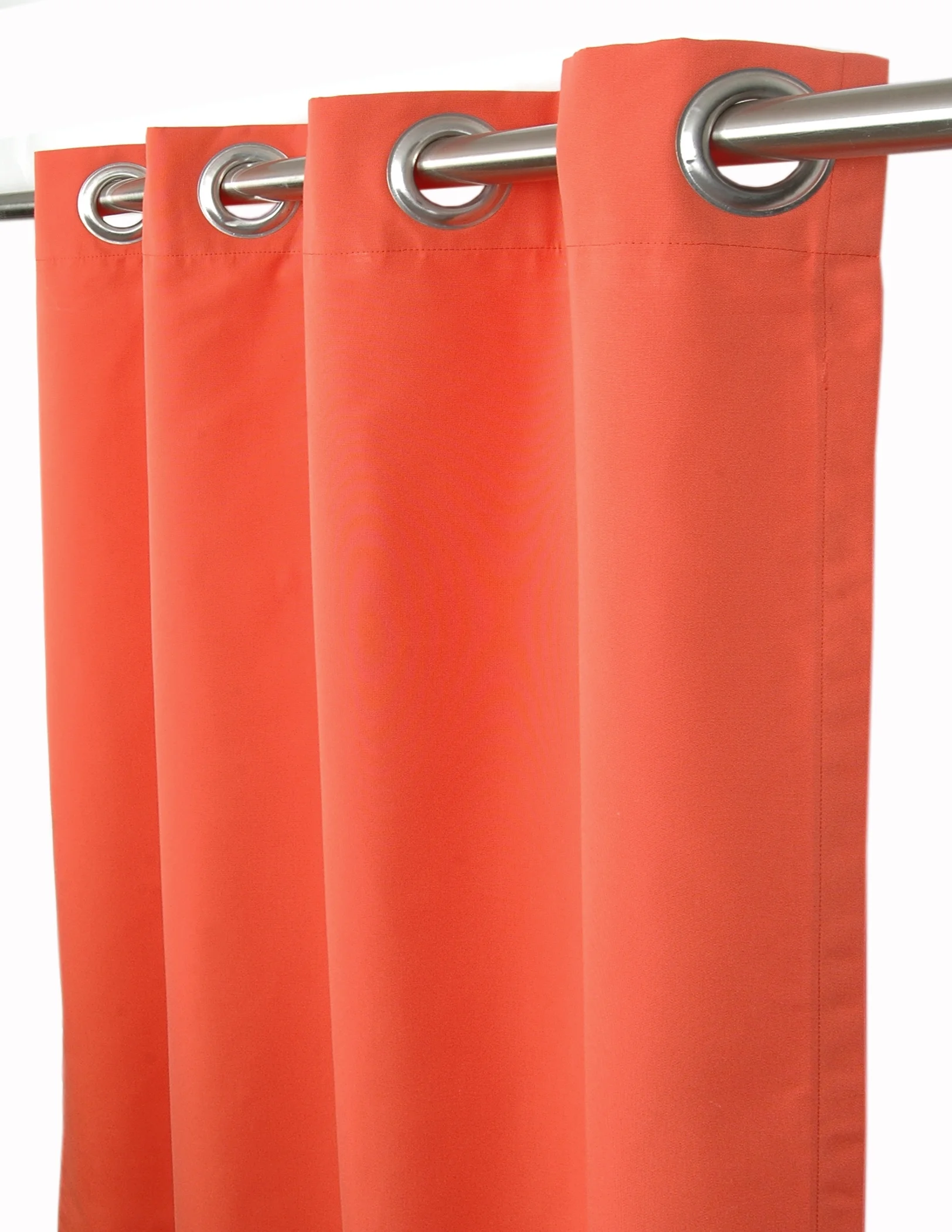 Sunbrella Canvas Melon Indoor/Outdoor Curtain Panel by Sweet Summer Living, 50" x 96" with Stainless Steel Grommets