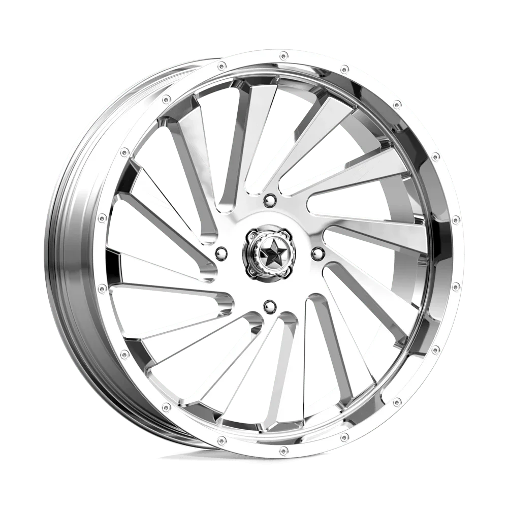 MSA Offroad Wheels Aluminum Rim M46 24X7in Chrome Finish, M46-024737C