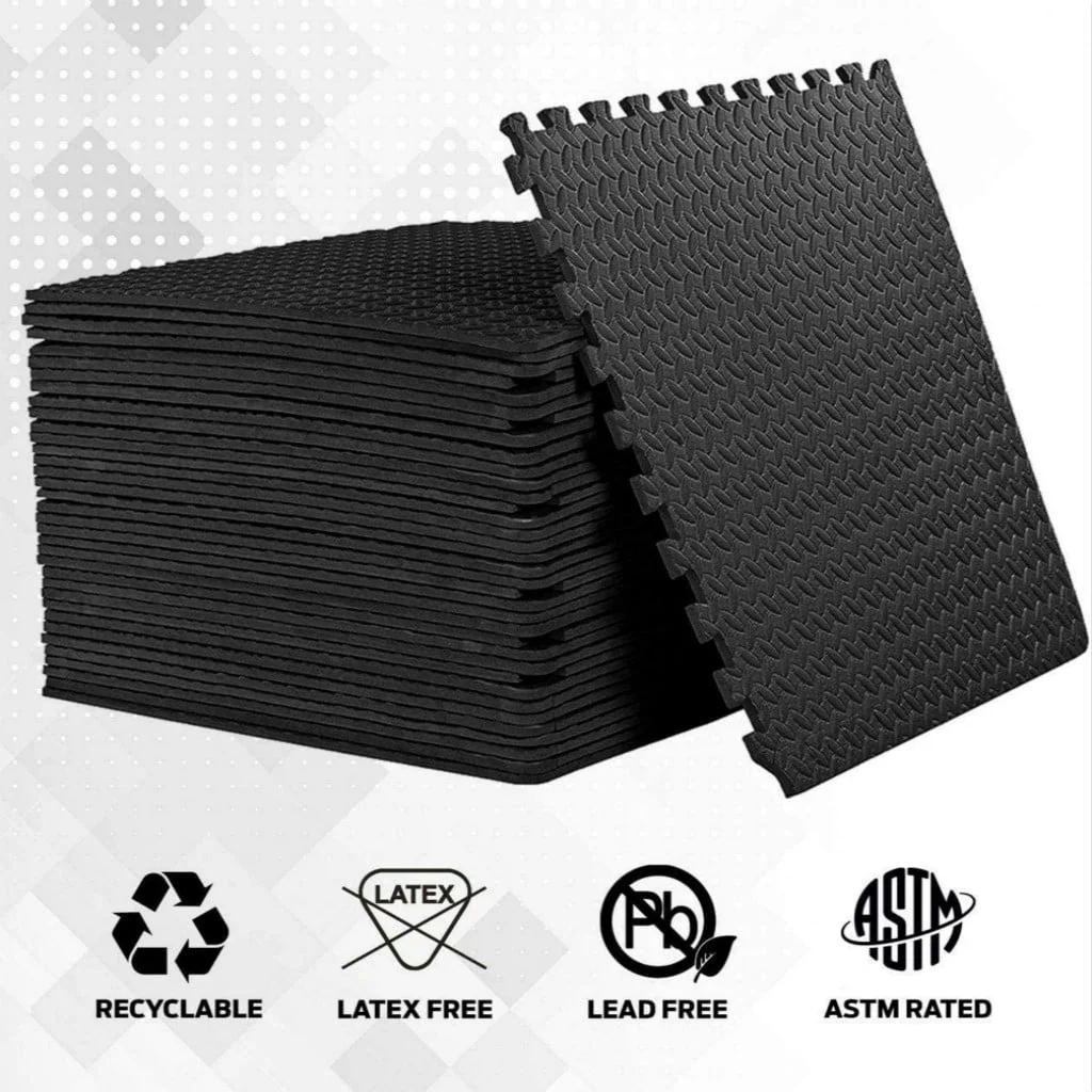 Puzzle Exercise Floor Mat, EVA Interlocking Foam Tiles Exercise Equipment Mat - for Gyms, Yoga, Outdoor Workouts, Kids