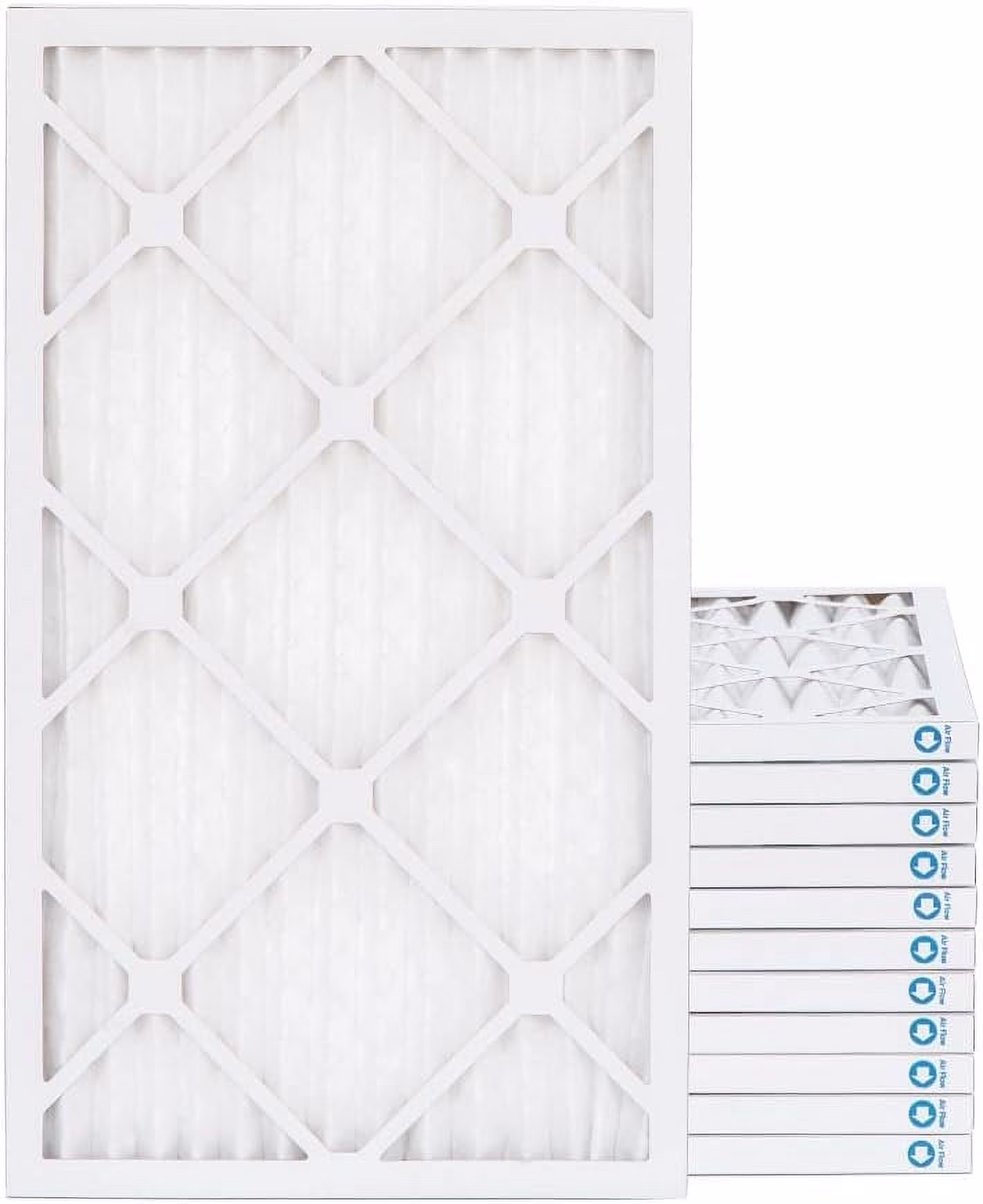 16X25x1 MERV 11, MPR 1000 Pleated Furne 1" Air Filters By Pamlico. Case Of 12. Ext Size: 15-1/2 X 24-1/2 X 3/4