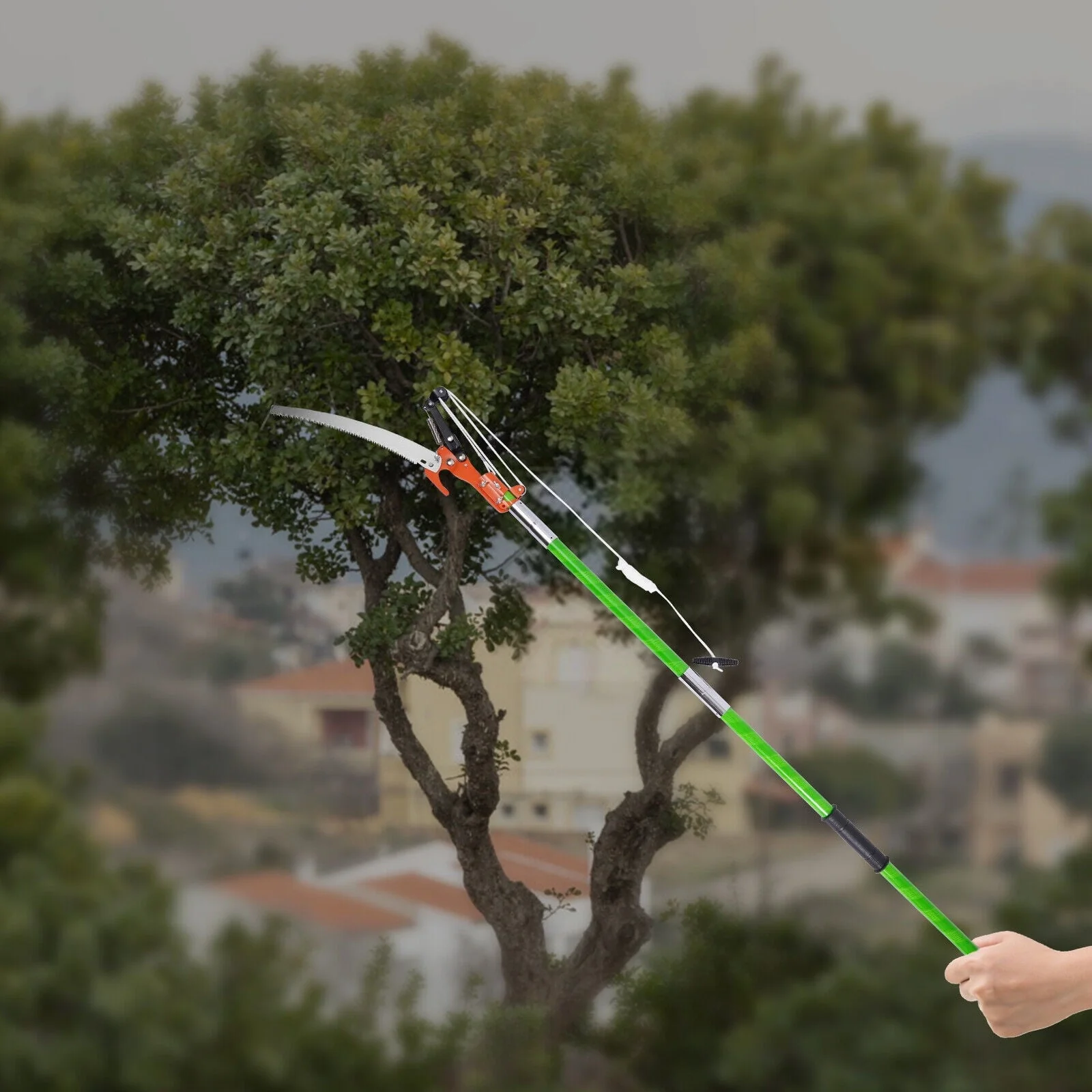 Tree Pole Pruner Tree Saw Branch Long Reach Limb Cut Tree Pole Pruner Saw 26Foot