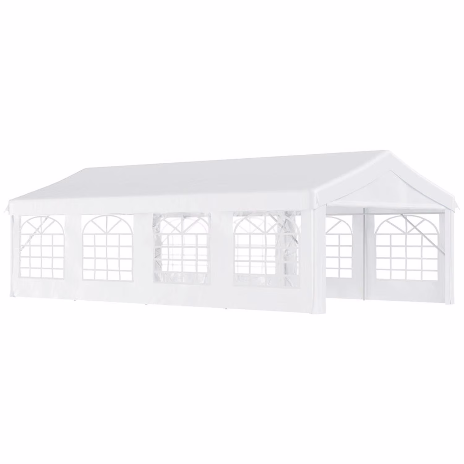 Demi Bonn 13 x 26 ft Heavy-duty Party Tent, Wedding Tent, Outdoor Canopies with 4 Sidewalls, 8 Windows, Gazebo Pavilion Shelter Canopy for Event, White