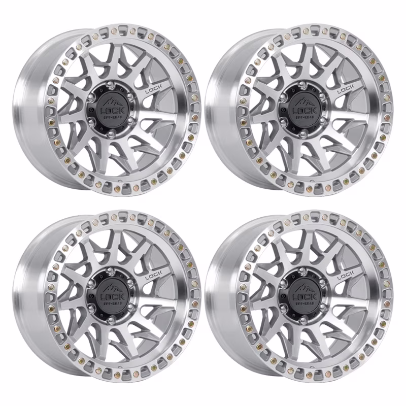 4 x Lock Offroad Lunatic Machined Wheels 6x139.7 17x9 -12et Truck Suv Rims