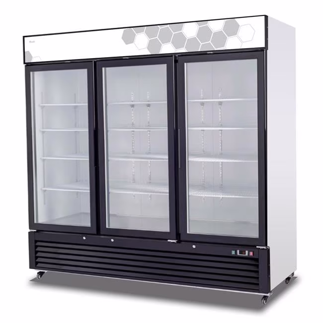 Migali C-72FM 82 in. 72.0 cu. ft. Competitor Series Merchandiser Freezer, White & Black