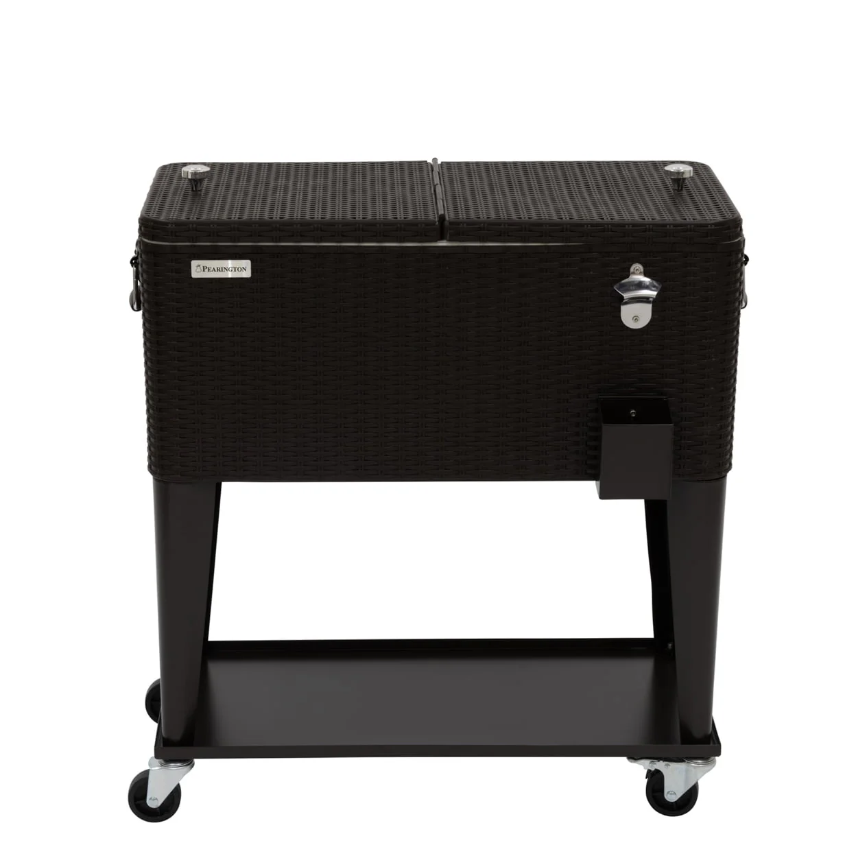 80 Qt. Brown Faux Resin Chest Cooler With Bottle Opener