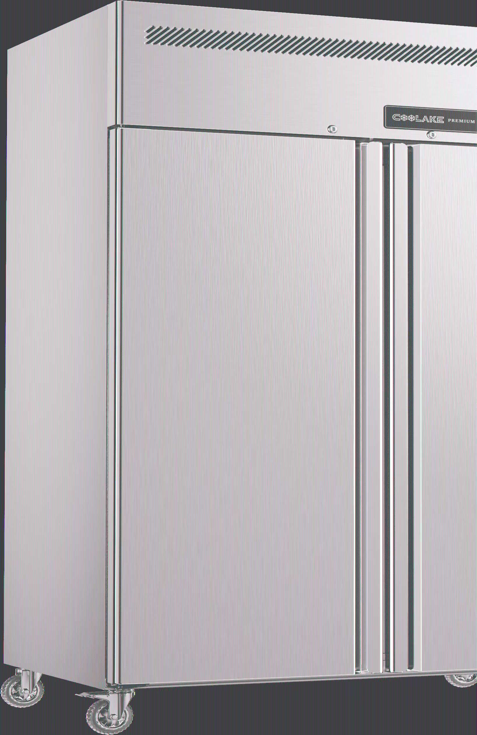 Coolake Commercial Refrigerator and Freezer Combo, 48" W Dual Temperature Zones, 36 Cu.ft 2 Door