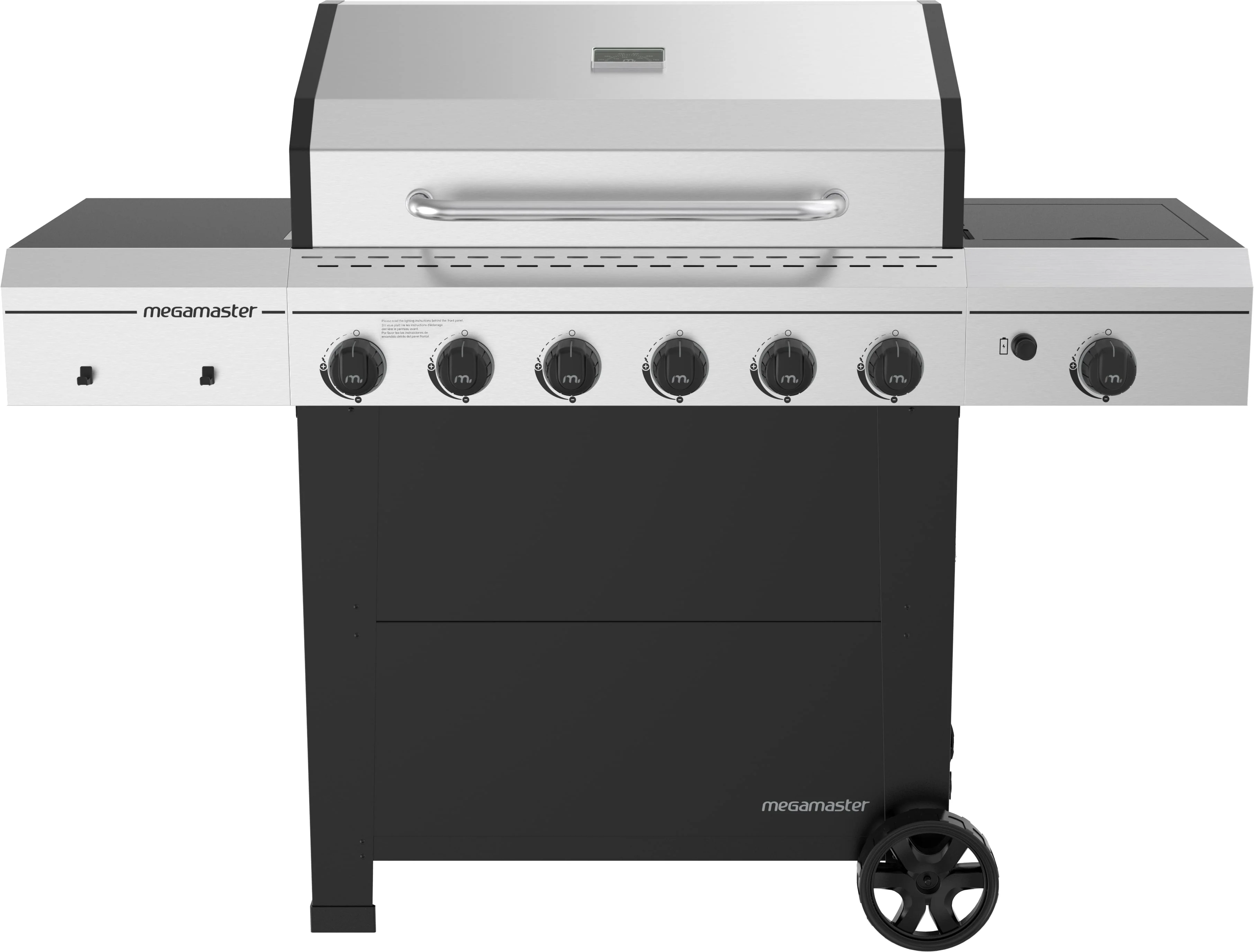 Megamaster 6-Burner Propane Gas Grill With Side Burner