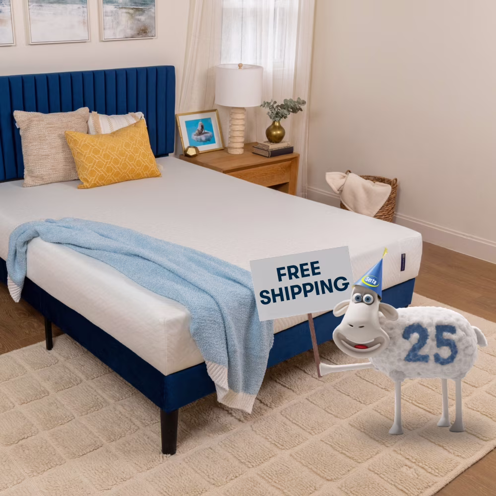Serta 10" Medium Gel Memory Foam Cooling Queen Tight Top Mattress - Fiberglass Free