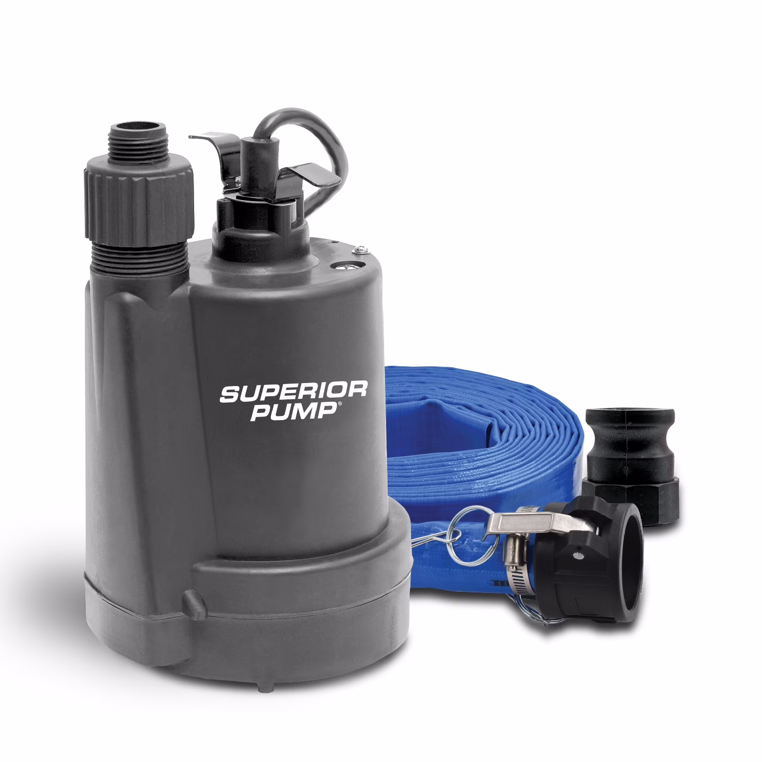 Superior Pump 91027 1/5HP Multi-Use Submersible Utility Pump with 25-Foot Hose Kit