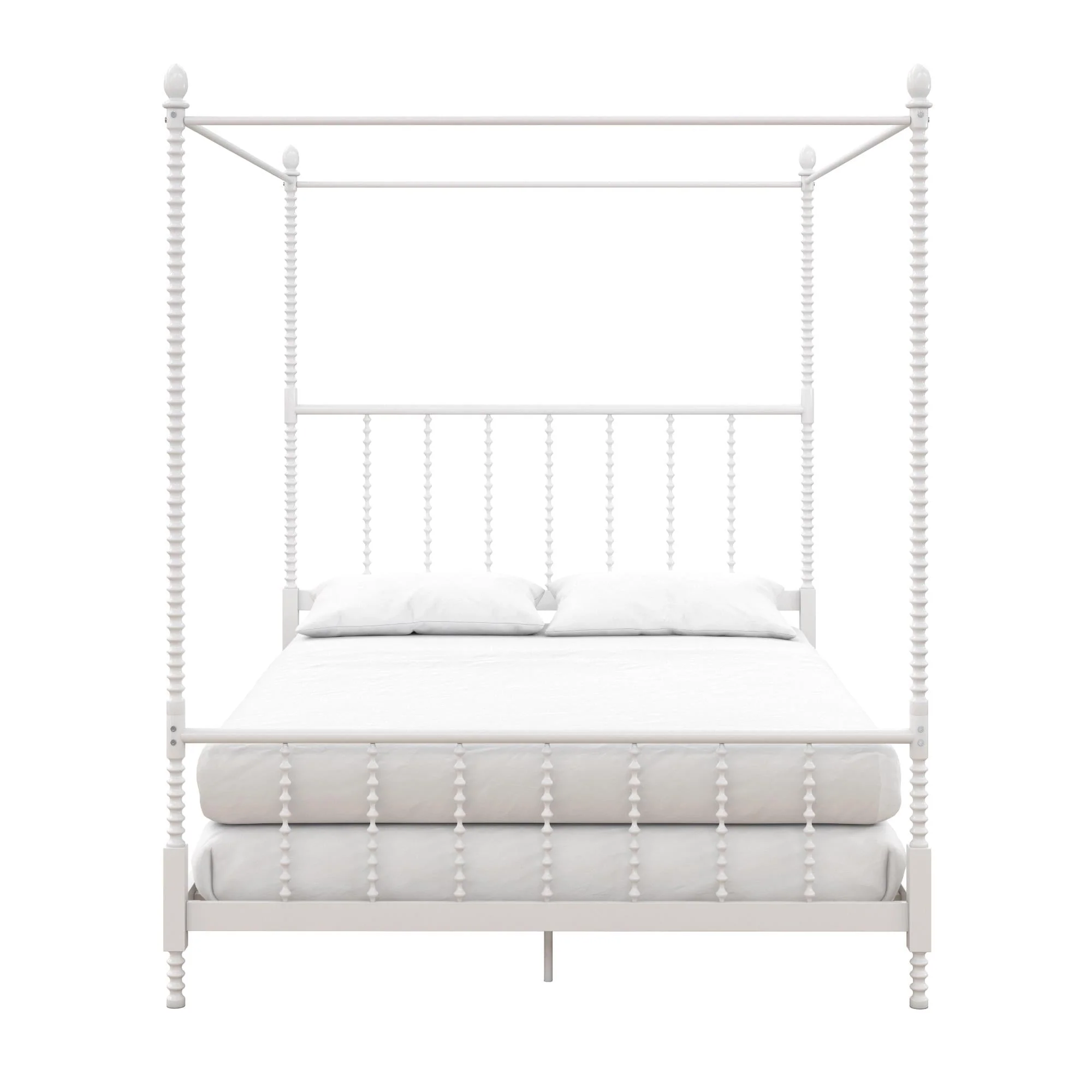 Teen Novogratz Hayden Metal Canopy Bed, Full, White