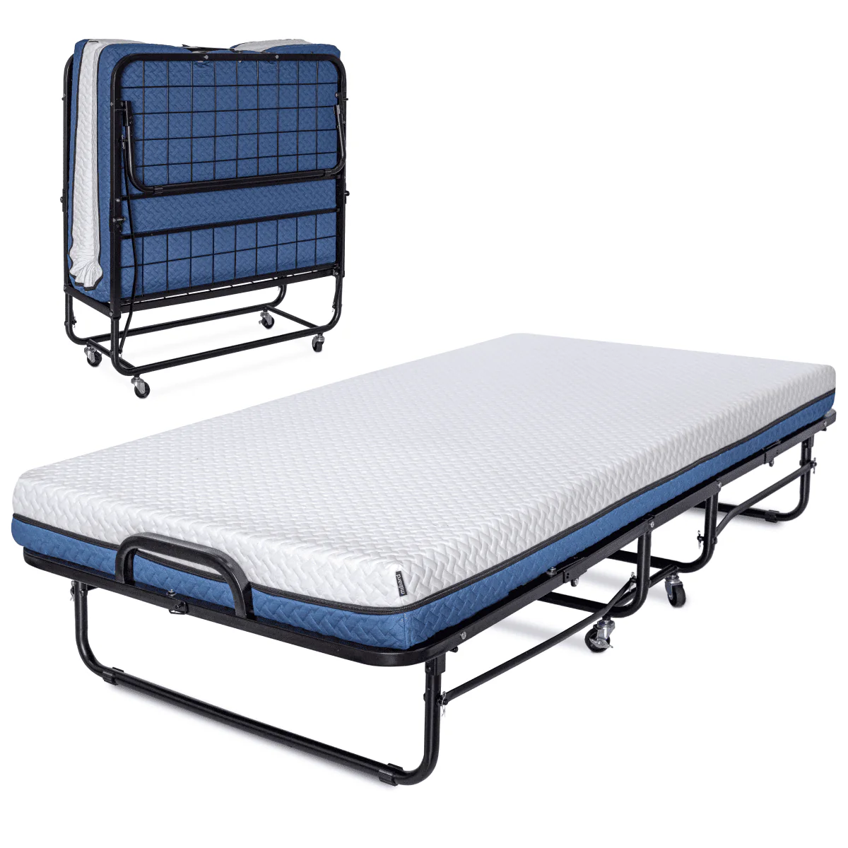 Milliard Signature Premier Folding Bed with Memory Foam Mattress, Twin Size, 75” x 38