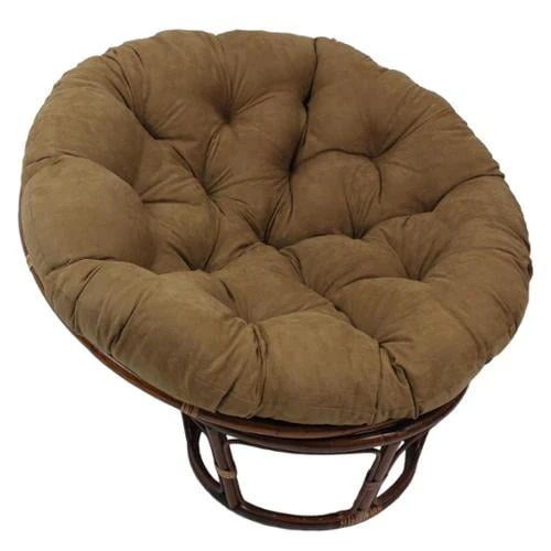 International Caravan Bali 42-inch Papasan Chair with Microsuede Cushion Java