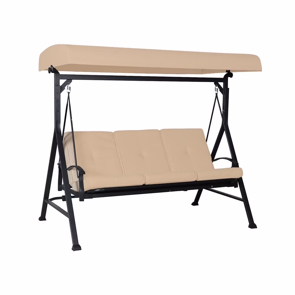 Garden Winds Replacement Canopy Top Cover Compatible with The Belden Park Swing Version III - RipLock 350