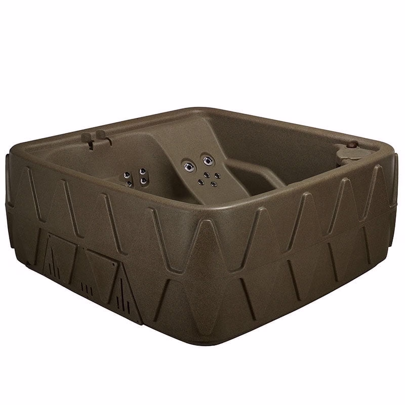 Aquarest Spas Elite 500 5-Person Lounger Plug and Play with 29 Stainless Jets, Ozone, and LED Waterfall by AquaRest Spas - Brownstone