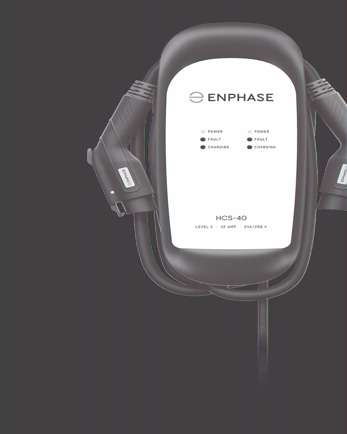 Enphase Level 2 Dual EV Charger, Safety Certified, 32 Amp, 240v, Hardwired, 25ft Cables, J1772, Compatible with US Electric Vehicles, HCS-D40 Home Electric Car Charging Station - formerly ClipperCreek