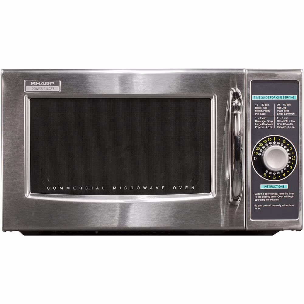 Sharp R-21LCFS Medium Duty Commercial Microwave Dial Timer, 1000-Watts, 120-Volts Update of R-21LCF