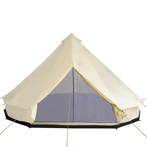 QAUSOU 16.5' Large Family Tent 10 Persons Waterproof Teepee Bell Tents Hunting Camp Huge Four Season