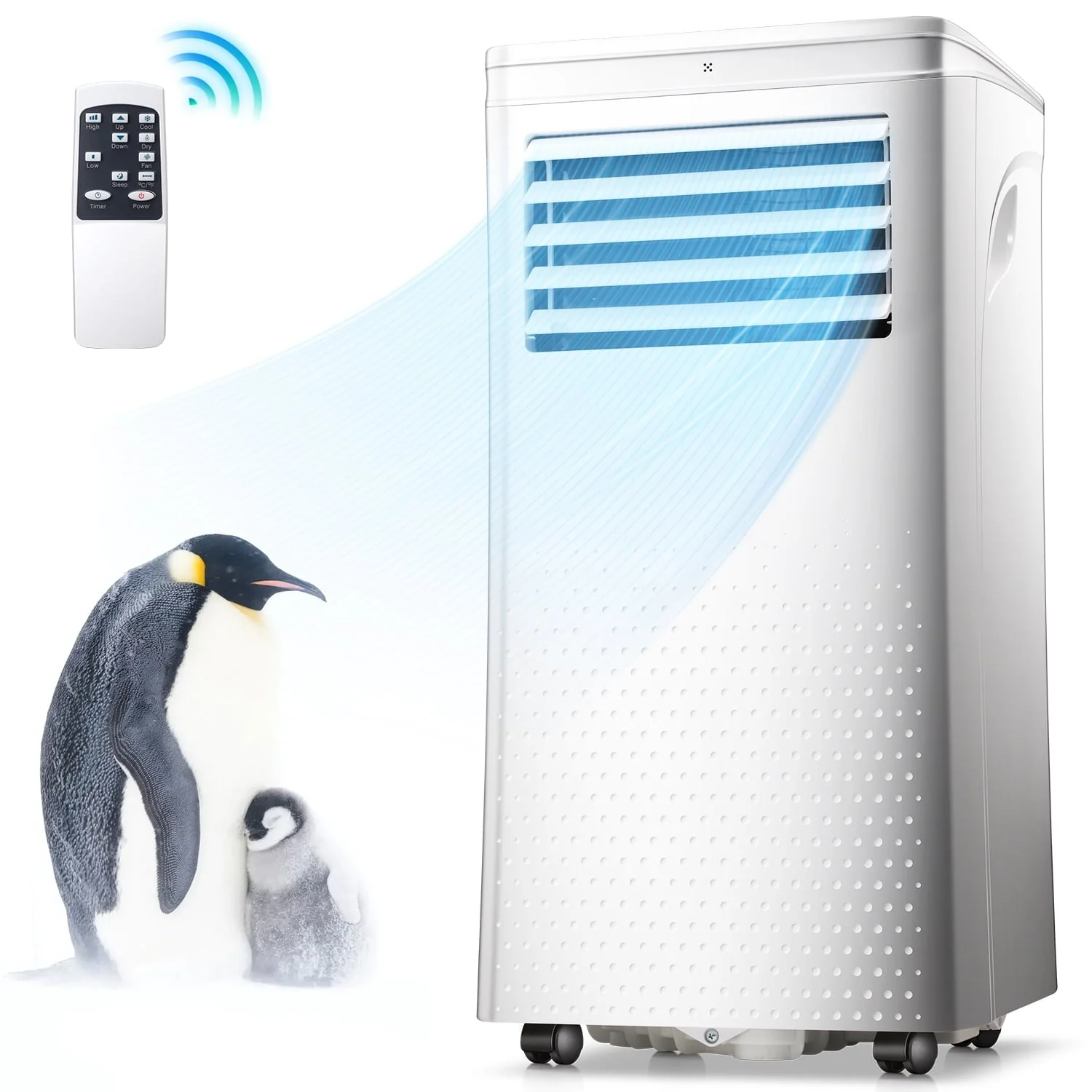 Auseo 5,200 BTU(8000 BTU ASHRAE) Portable Air Conditioners, 3 in 1, Remote Control & Window Kit, Quiet AC Unit for Room/Office