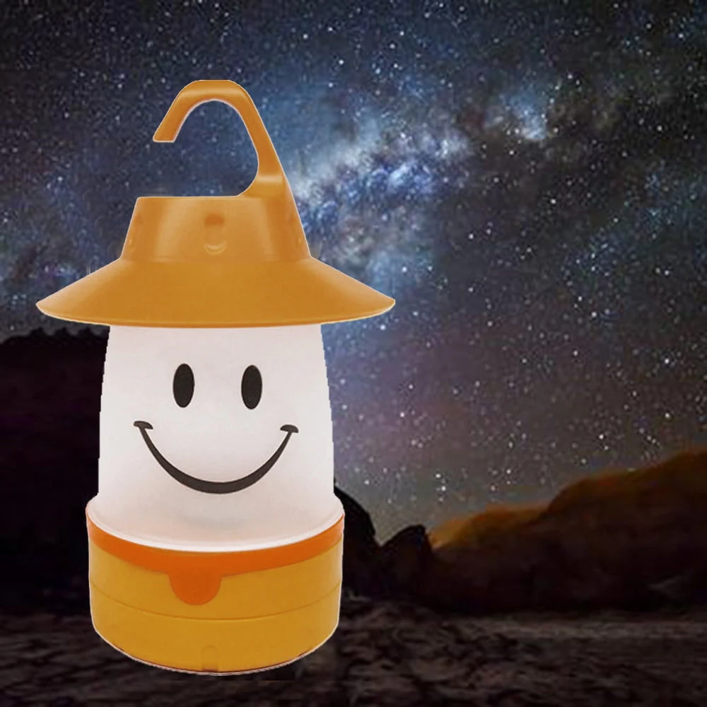 Smile LED Lantern Cute Camping Glamping Multi Use For Kids And Adults Fun Light