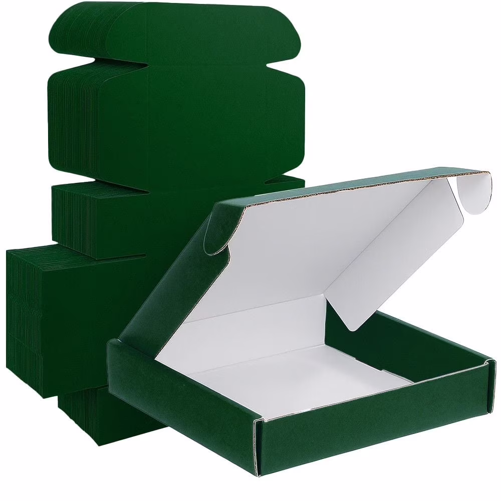 Ucanpack Heavy Duty Boxes For Moving Deluxe Mailer Box Medium, Green, 11 x 8? x 3" - 50 Pcs