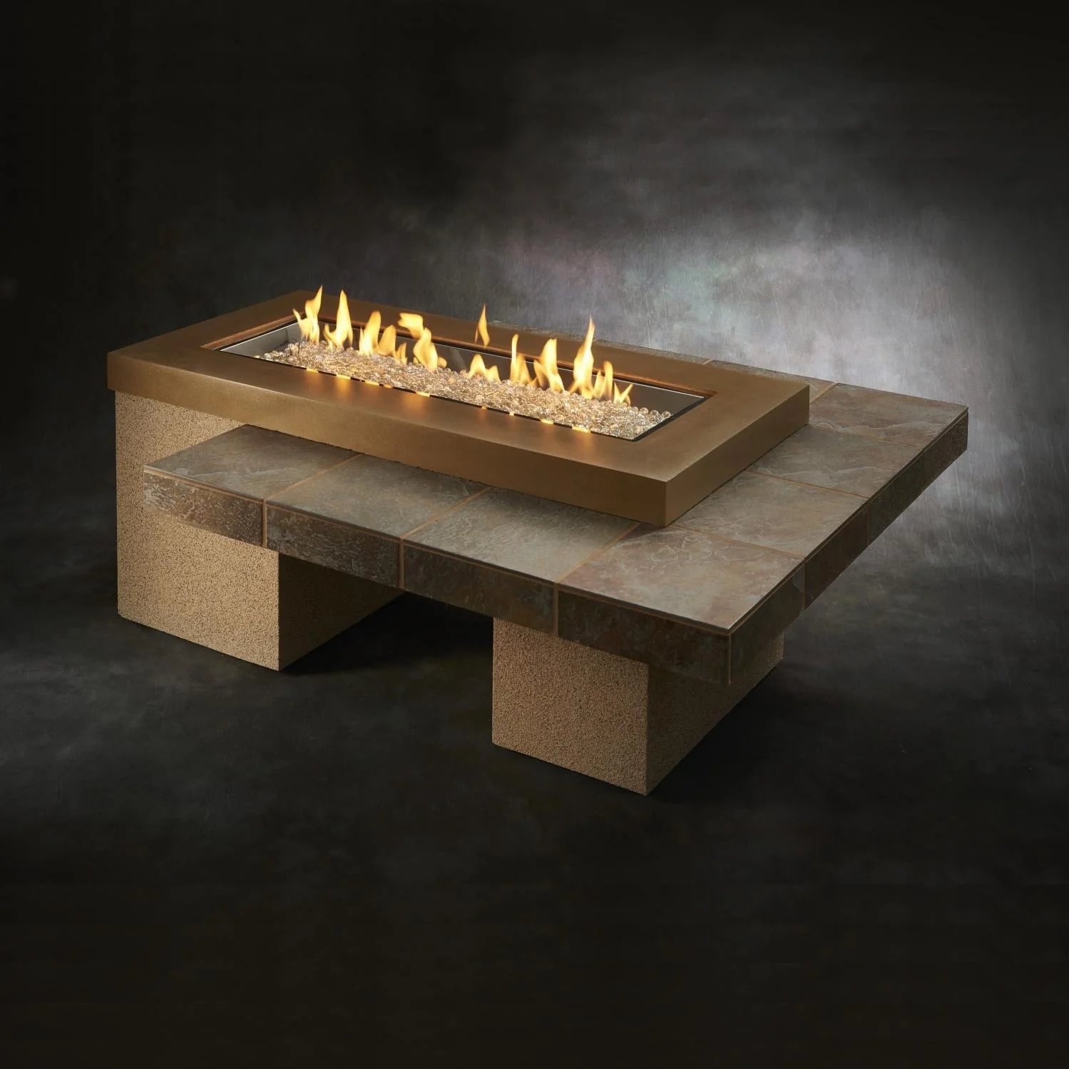 Outdoor GreatRoom Uptown Brown Fire Pit Table - NSS
