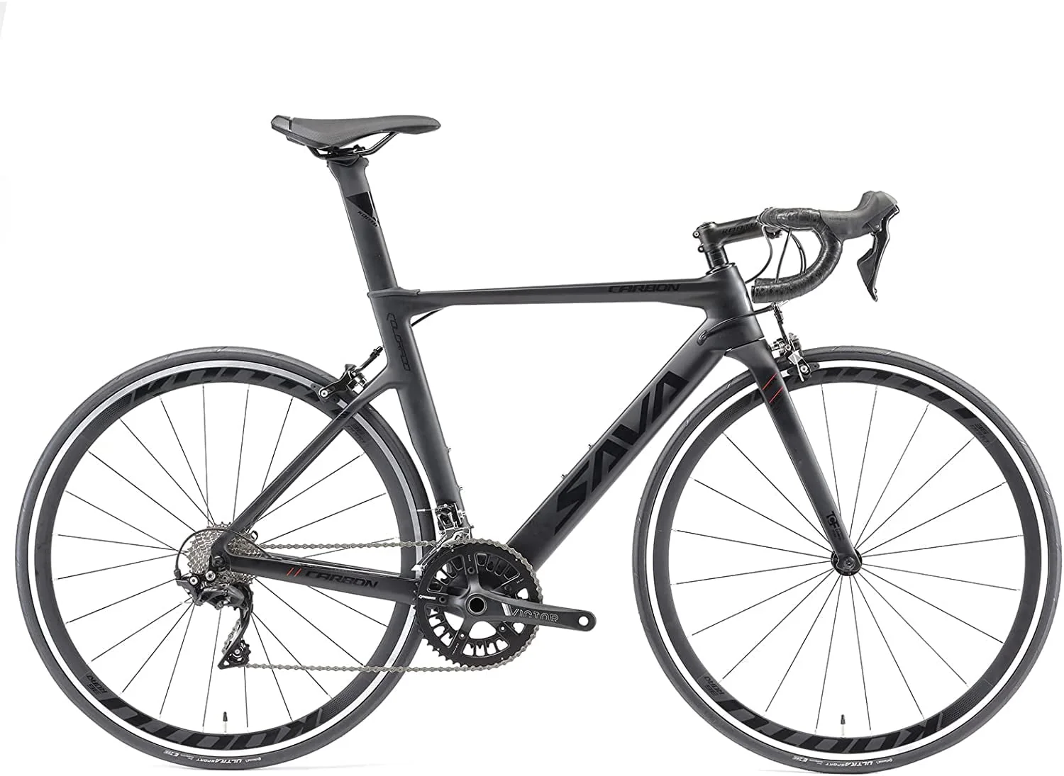 SAVADECK Carbon Road Bike, Windwar5.0 Carbon Fiber Frame 700C Racing Bicycle with Shimano 105 22 Speed Groupset Ultra-Light Bicycle.(Black Gray 47cm)