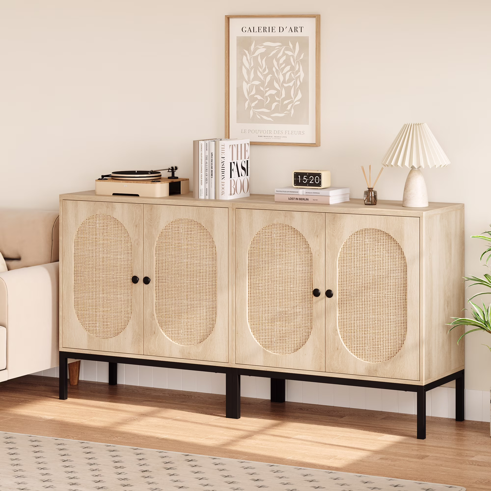 CuisinSmart Sideboard Cabinet, Engineered wood Oak Color, 47.3 lb