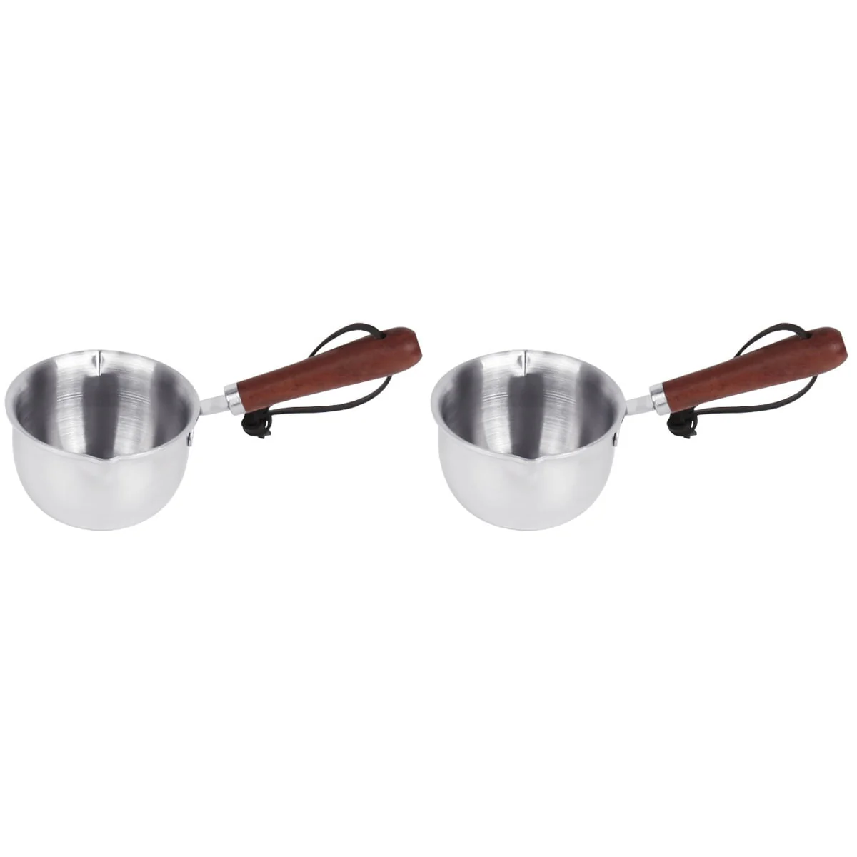 BESTONZON 2pcs Stainless Steel Small Saucepan Water Boiling Pot Deepen Sauce Pan for Warming Milk