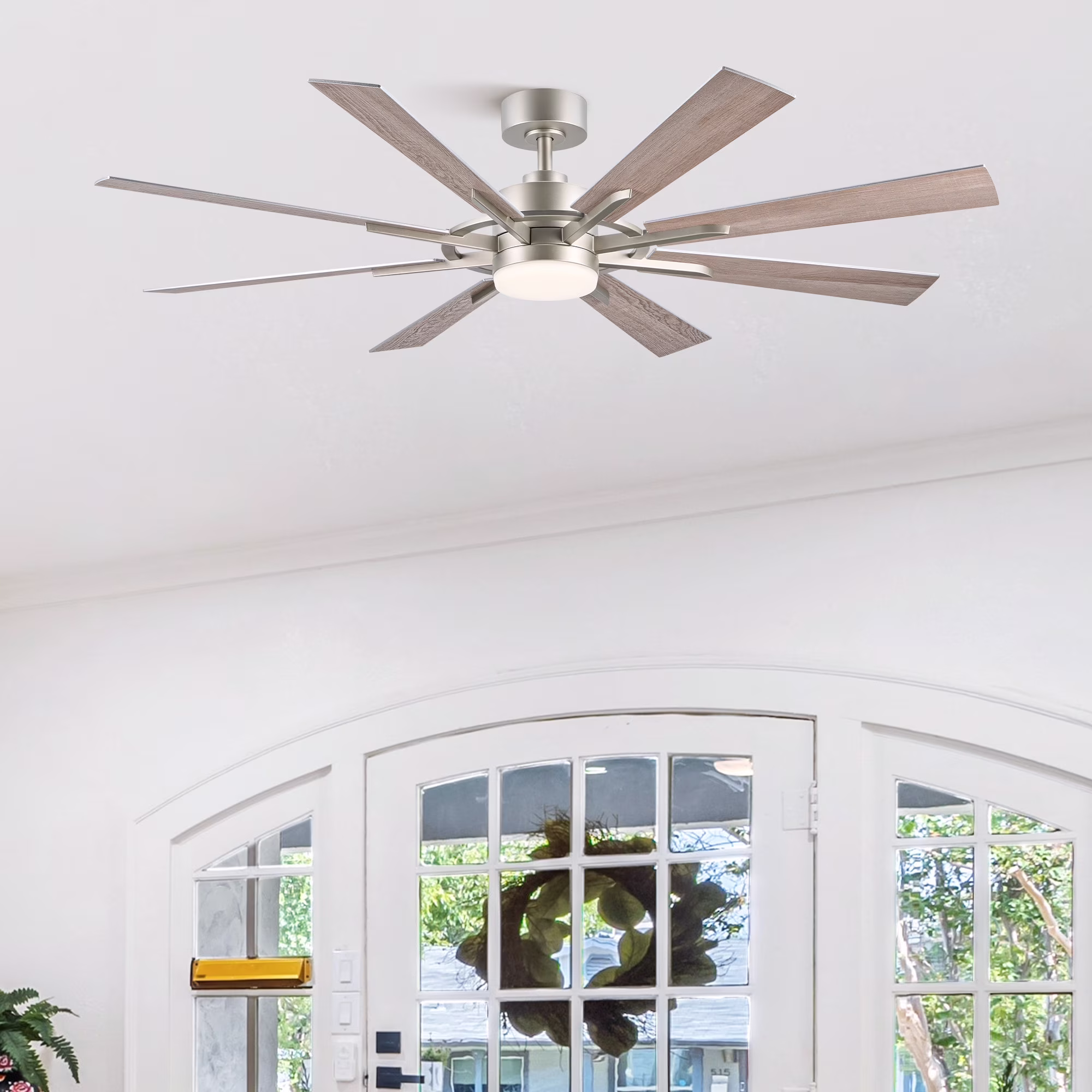 Bestco 60" Ceiling Fan with Light Kit and Remote Control for Farmhouse Living Room