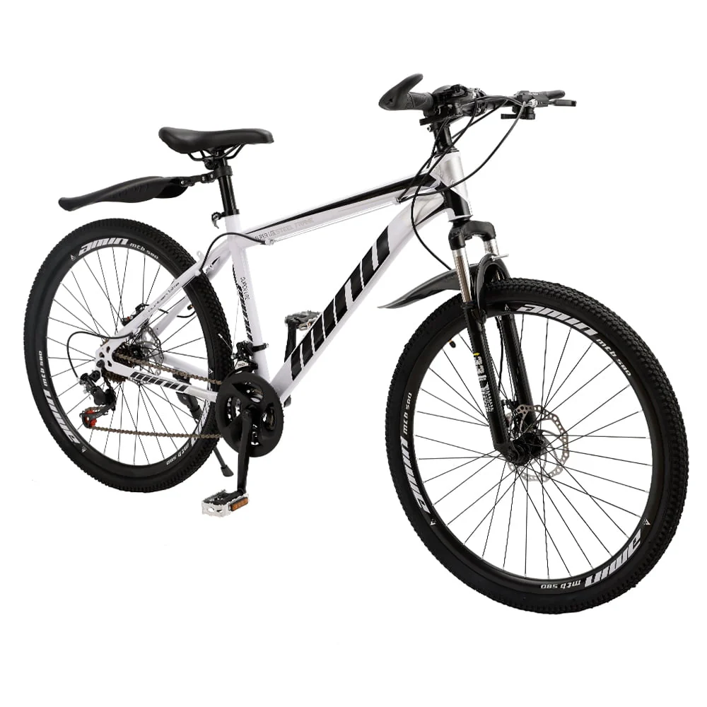 ARTUDATECH Full Suspension Mens Mountain Bike, Shimano 21 Speed, 26 Inch Wheel, Dual Disc Brake Bike for Men Womens Adult Bicycle