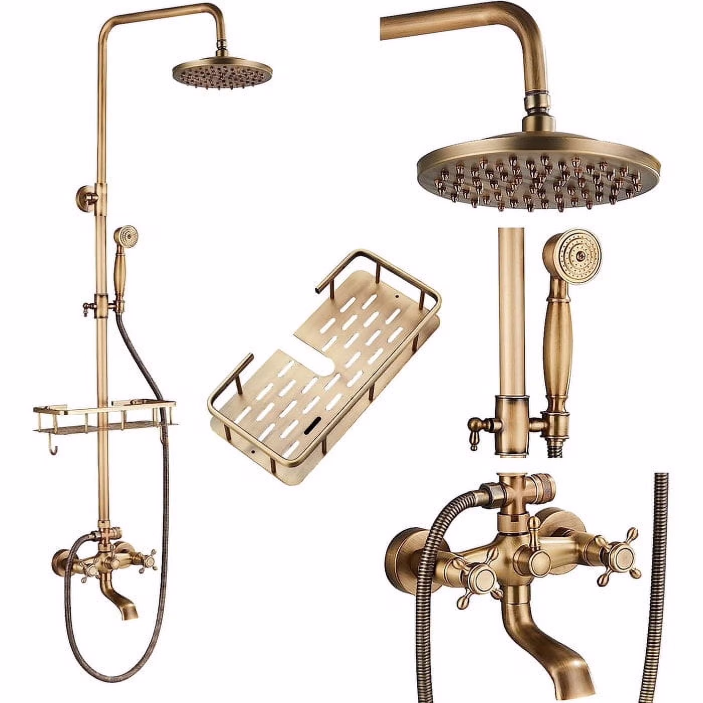 Senlesen 8 inch, Wall Mounted Faucet Showerhead, Brass