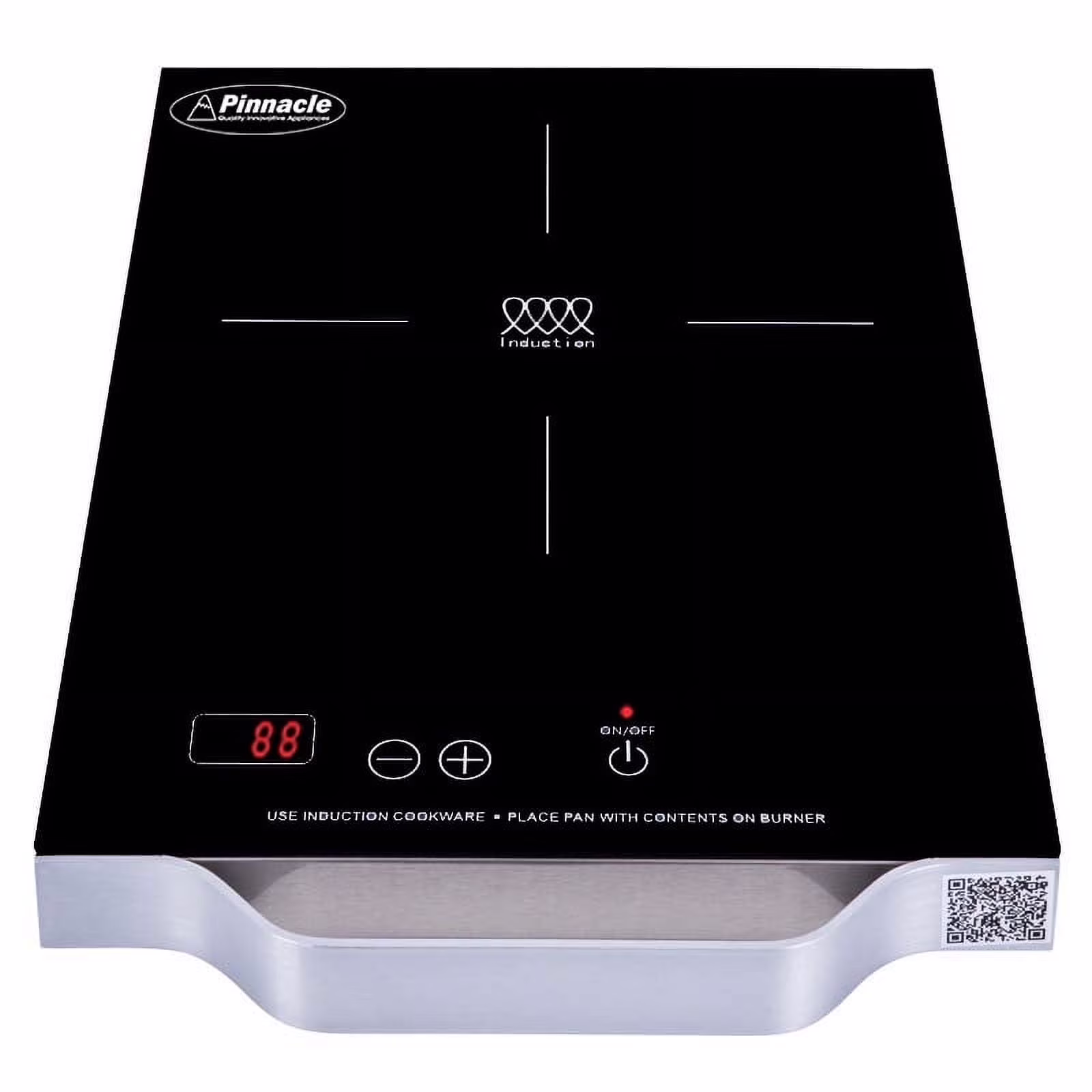 Equator 11inch Portable Single-Burner Induction Cooktop - with Handle in Black