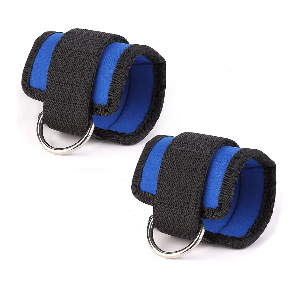 Etereauty 2pcs Ankle Strap Gym for Cable Machines for Butt and Leg Weights (Blue)