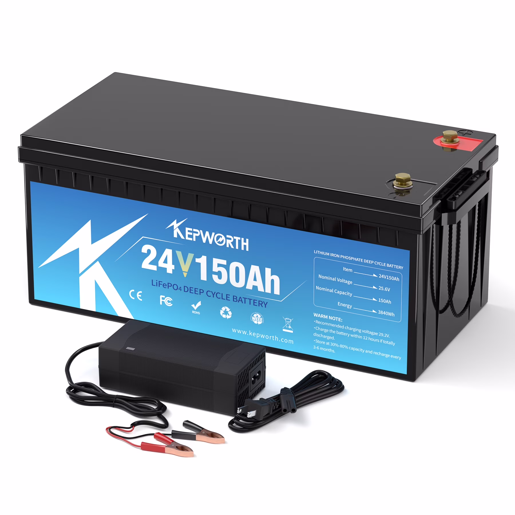 KEPWORTH LiFePO4 Lithium Iron Battery 24V 150Ah Battery