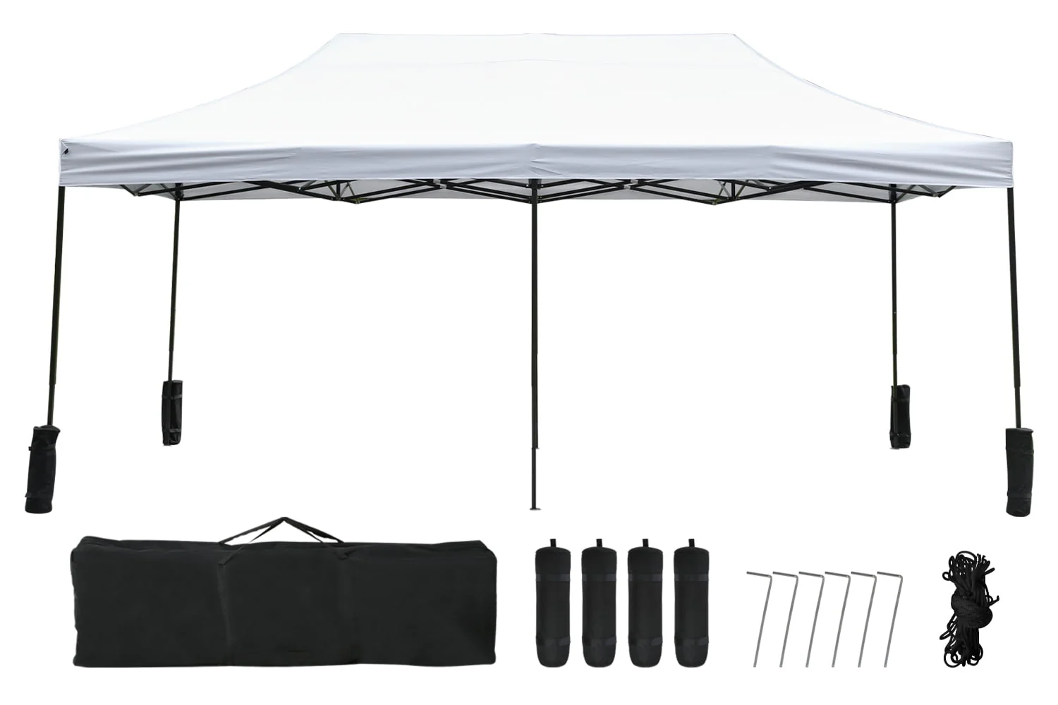 Pop Up Canopy 10x20 pop up canopy tent Folding Protable Ez up Canopy party Tent Sun Shade Wedding Instant Better Air Circulation Outdoor Gazebo with Backpack Bag