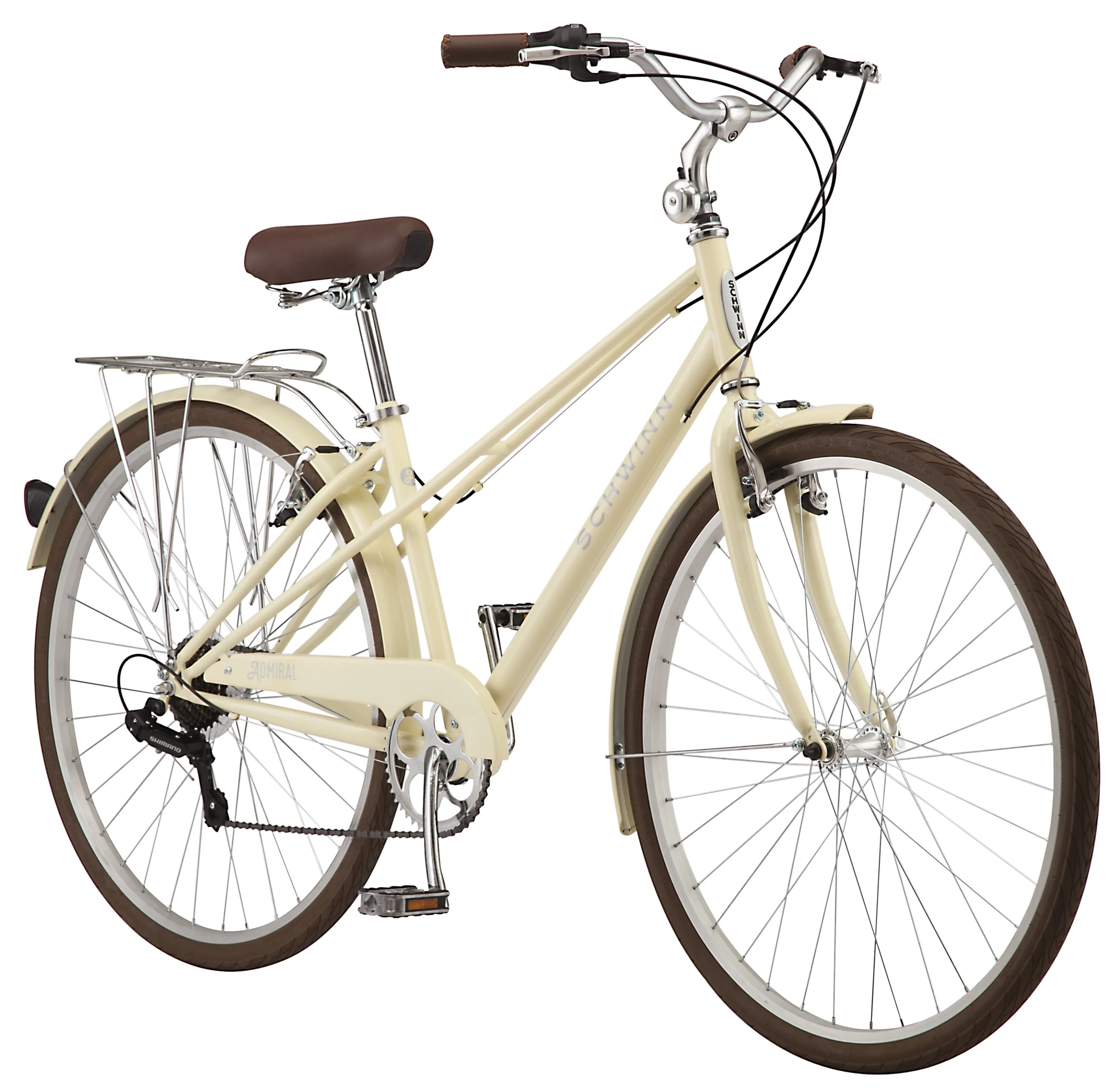 700c Admiral Hybrid Bike, 7 Speeds, Cream