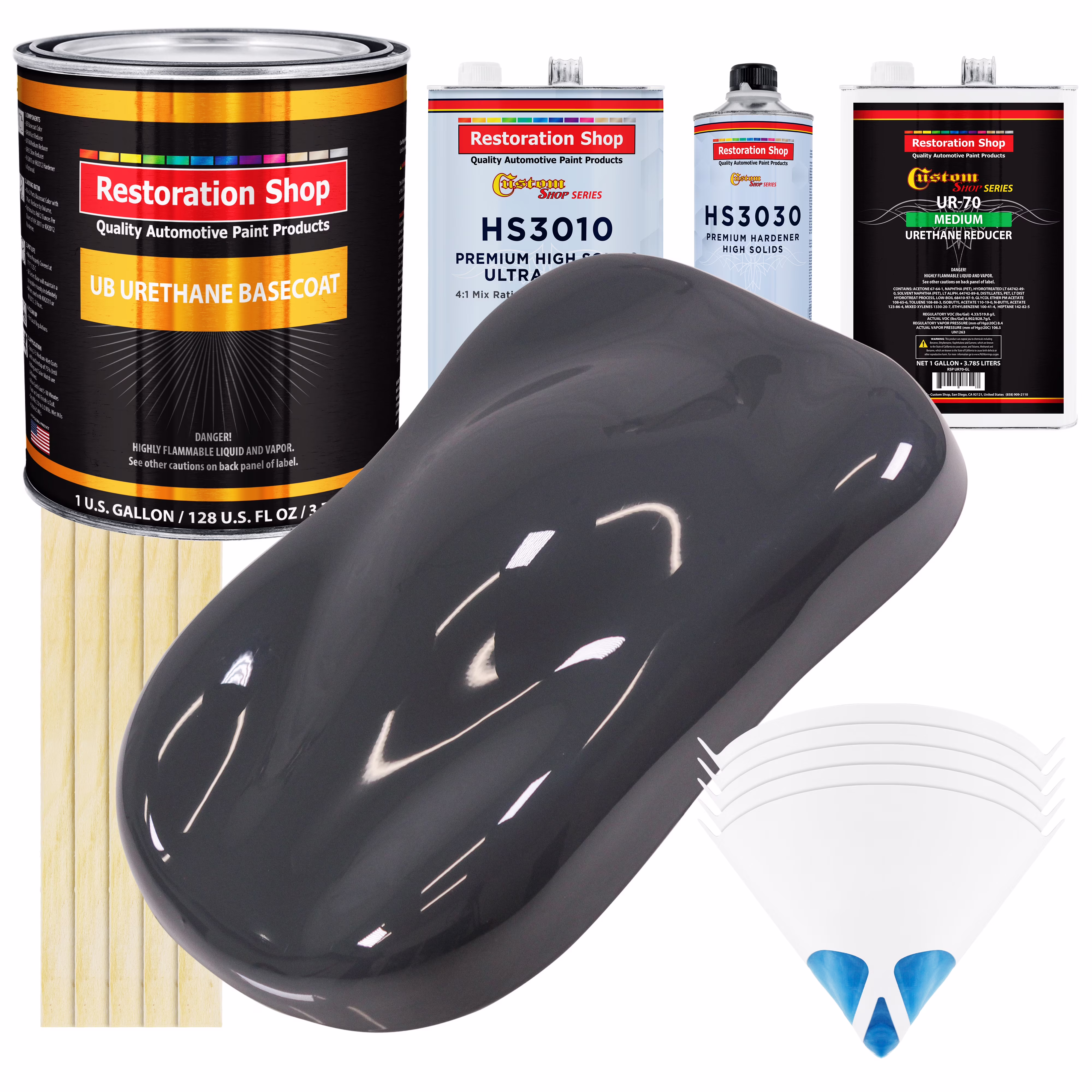 Machinery Gray Premium Gallon Kit URETHANE BASECOAT Car Auto Paint Kit