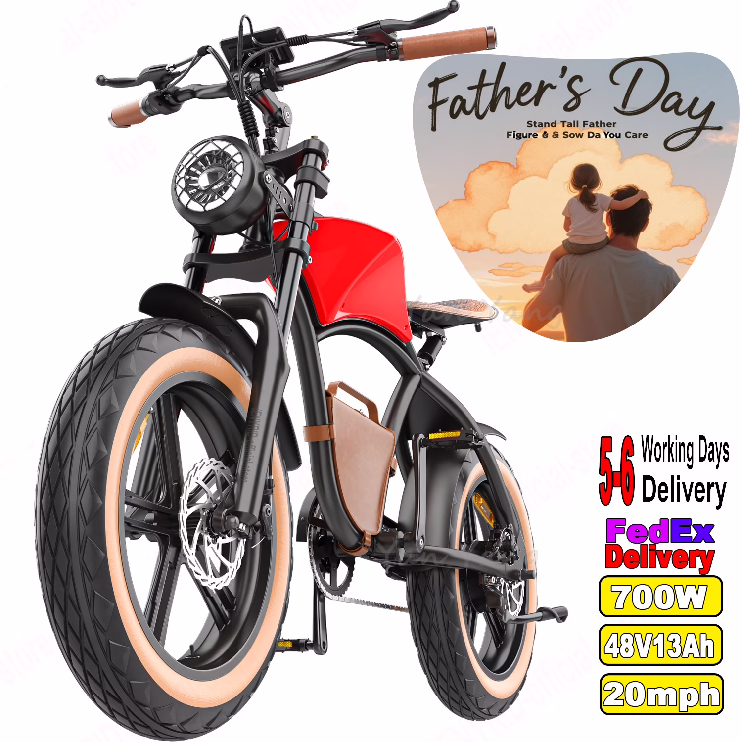 Hidoes B10 Electric Mountain Bike for Men/Woman 1000W Adult Electric Bicycle 20" Fat Tire Off Road E-bike with Removable Battery up to 28 mph,Free Shipping, Red