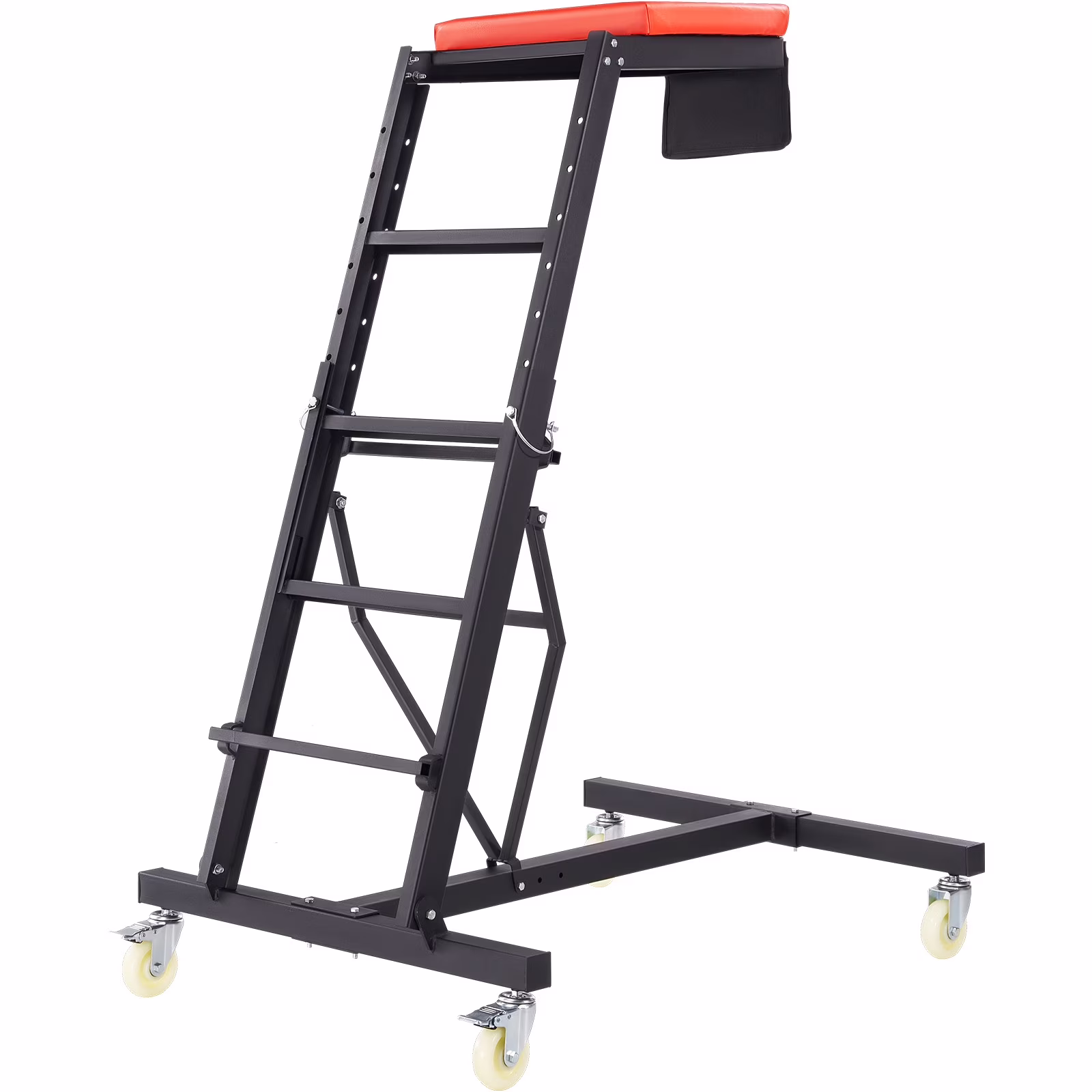 KFFKFF Car Upper Creeper, Height Modifiable from 49.6" to 75.6", Supports 400 LBS, Equipped with 4 Rotating Caster Wheels, Robust  Creeper for Vehicle Servicing and Upkeep