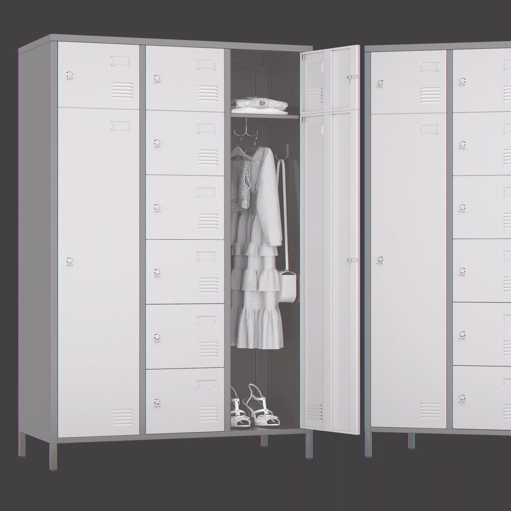 Gaeanet 72" H Metal Storage Lockers with 10 Doors,Steel Office Lockers for Employees,Industrial Storage Locker with 8 Small Doors &2 Big Doors for Gym,School,Office,Assembly Required,Gray+White