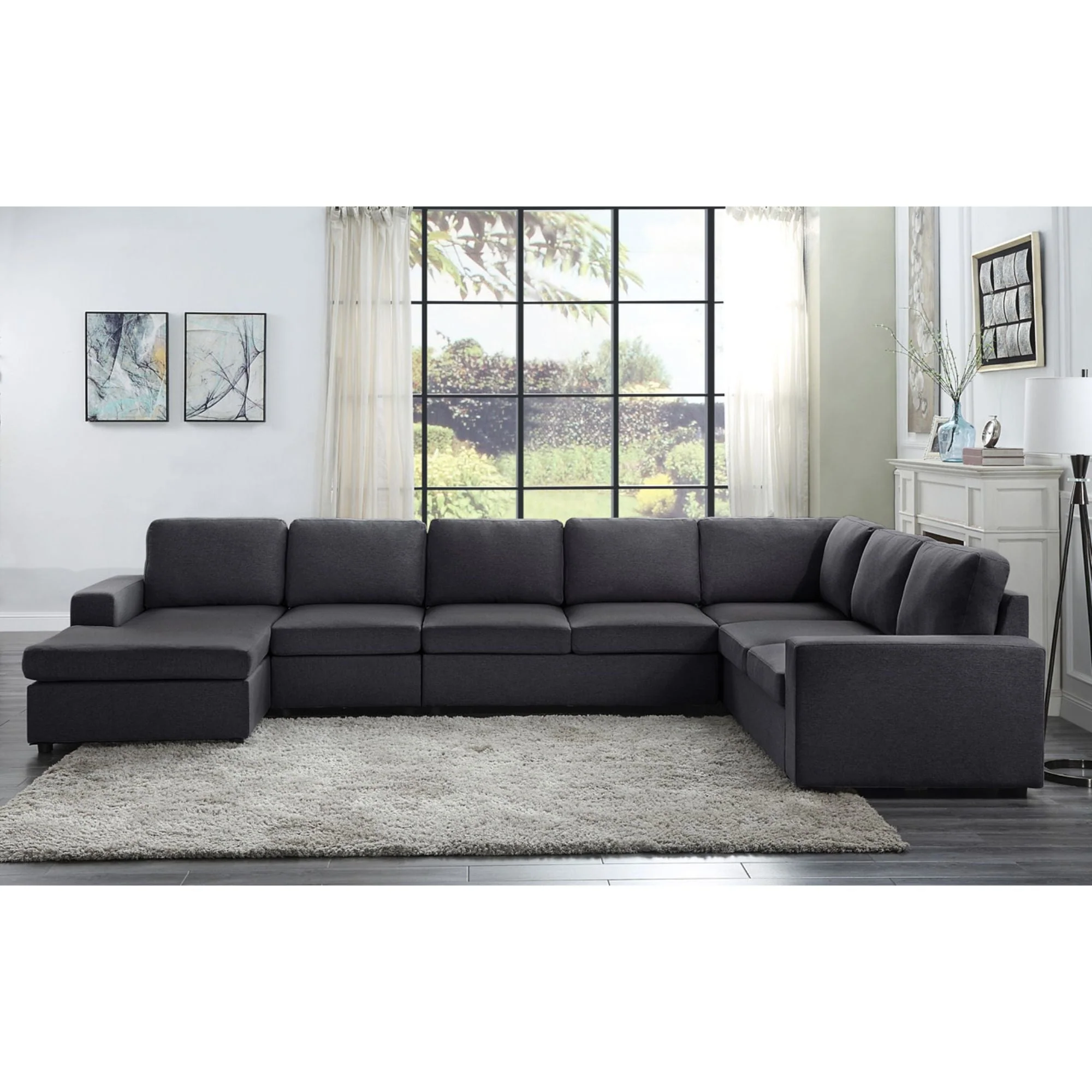 Lilola Home Tifton Modular Sectional Sofa with Reversible Chaise