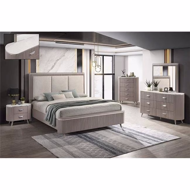 J&M Furniture 19855-Q Opal Bed - Queen Size