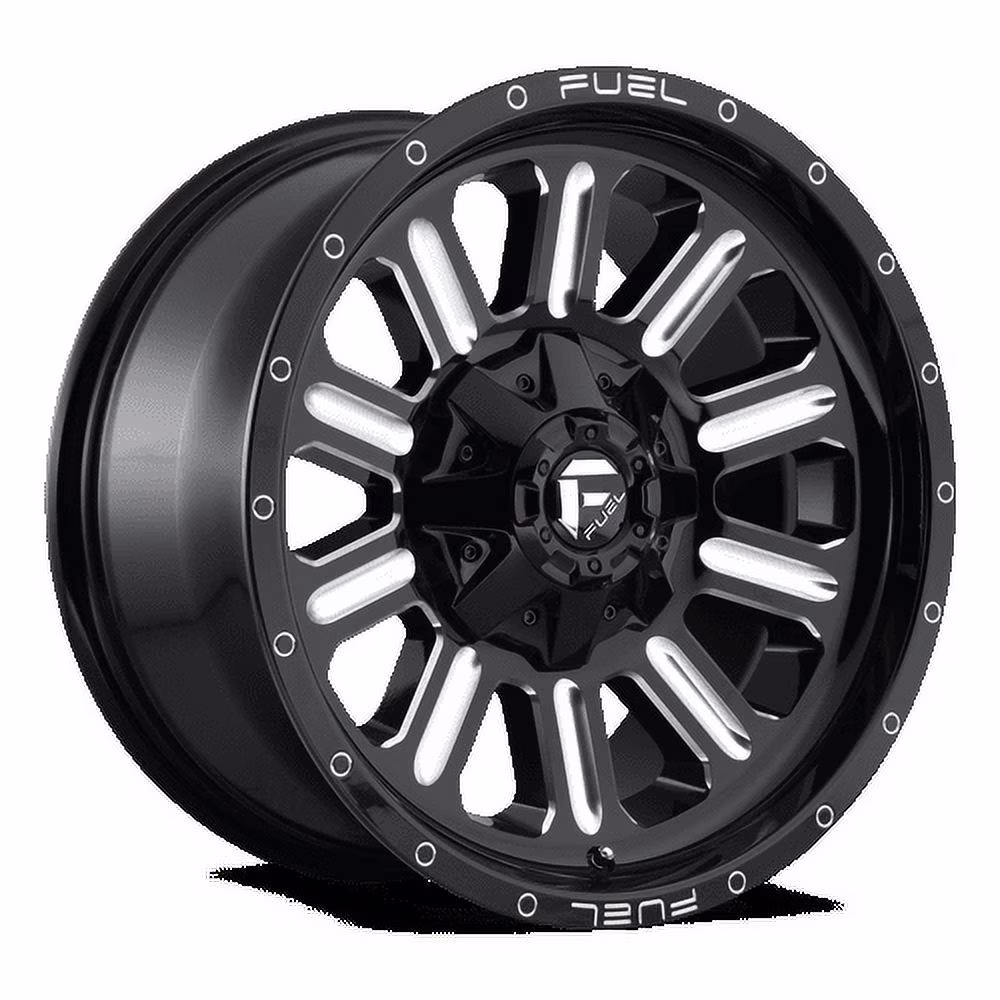 Fuel 1PC Aluminum Rim D620 HARDLINE 18X9in Gloss Black Milled Finish, D62018902645