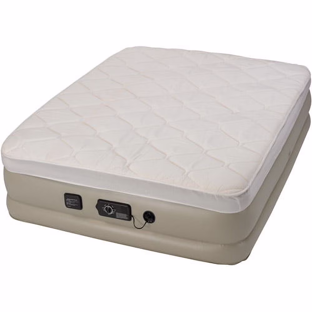 Serta 19" Raised Queen Pillow Top Air Mattress with neverFLAT Ac Pump