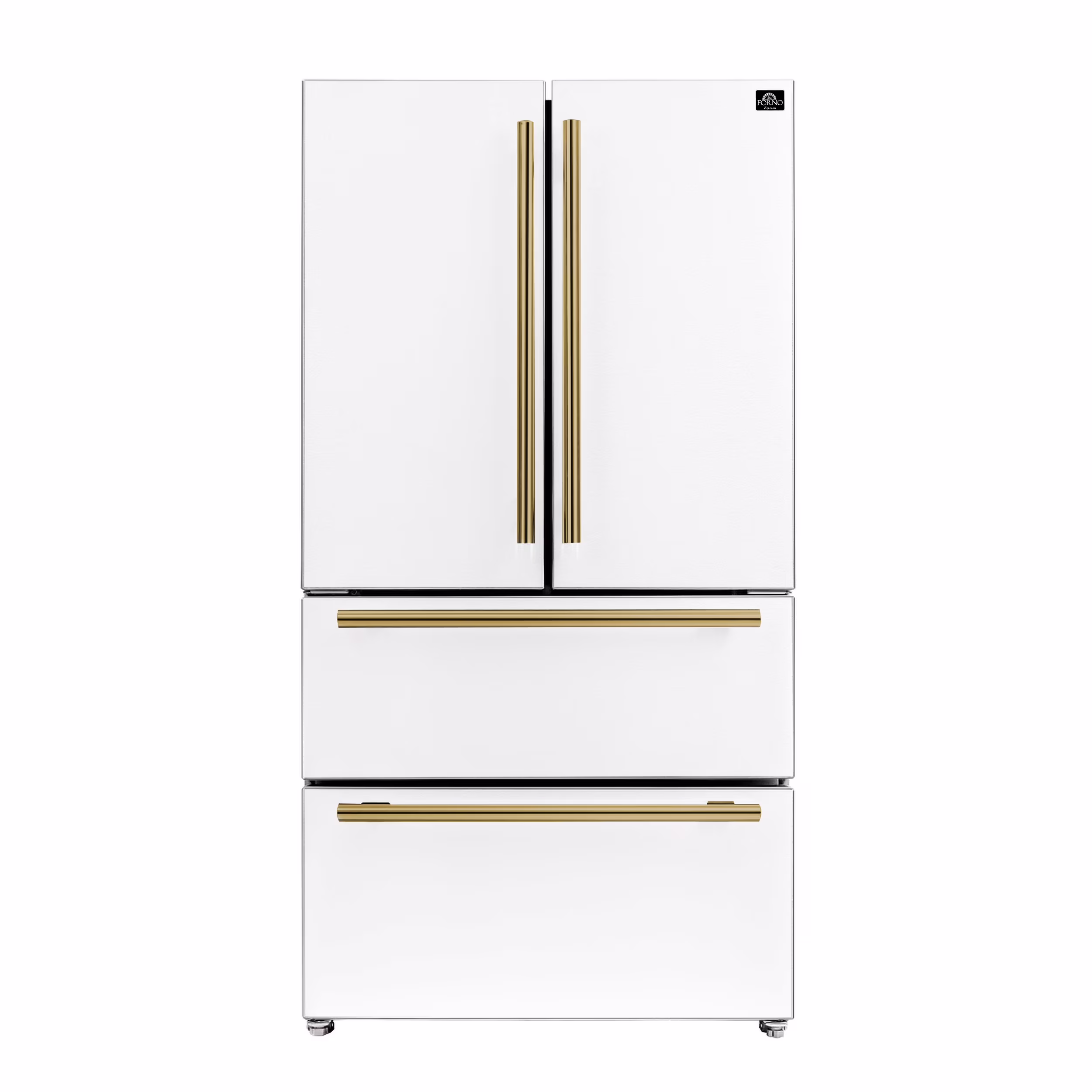 Forno Espresso Moena 36-inch French Door Refrigerator in White, 19.2 Cu.ft