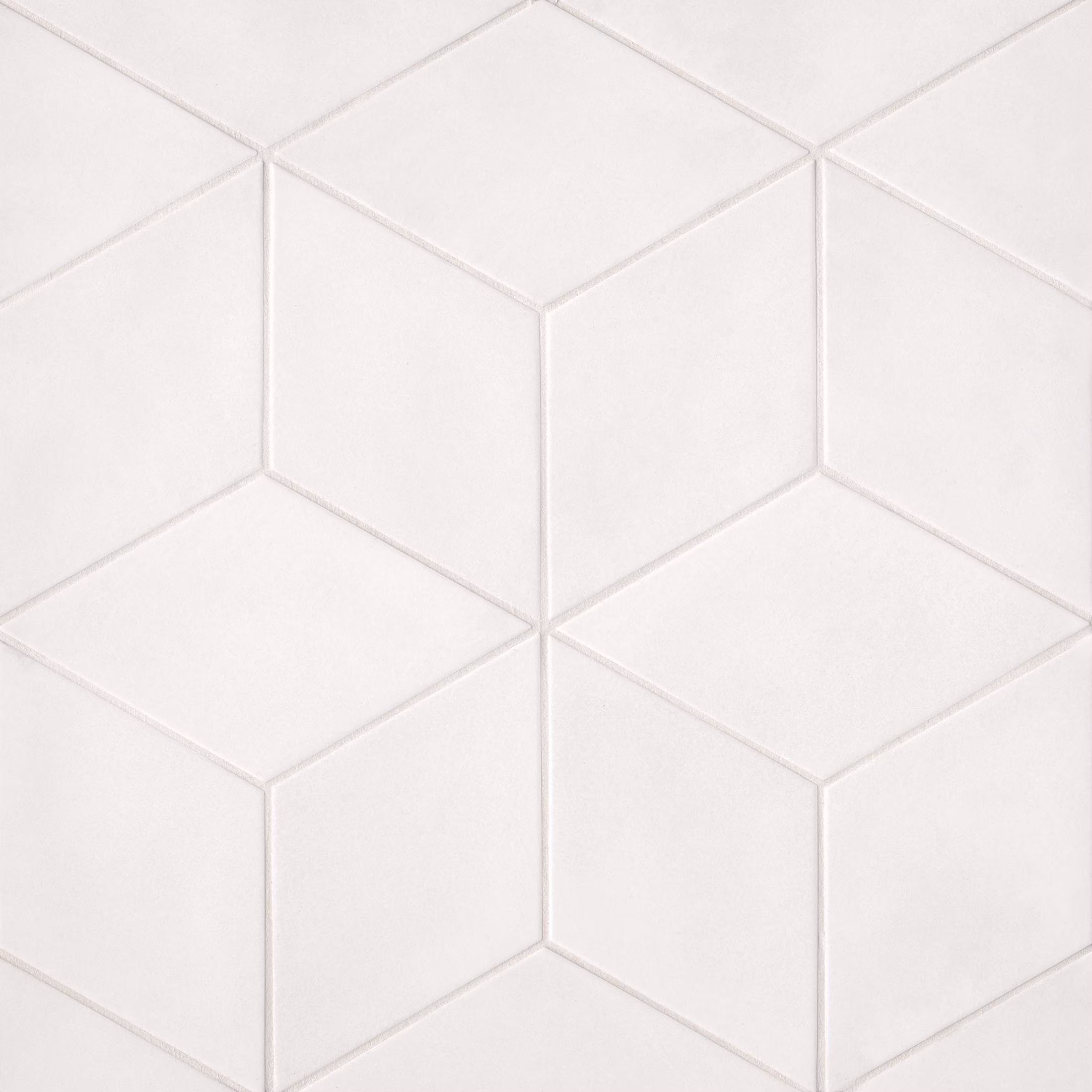 Bedrosians Allora Rhombus Matte Porcelain Tile 8 x 13, Solid White (9.46 sq. ft./Case)