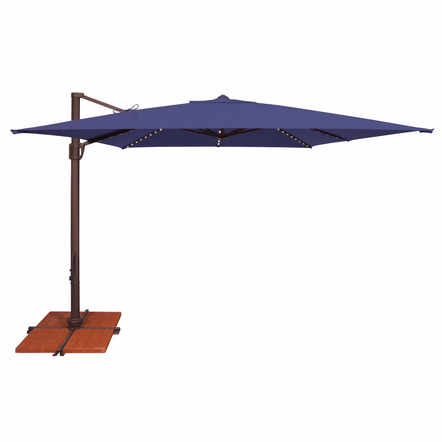 Simply Shade Bali Pro Starlight Umbrella w/ Cross Bar Stand in Bronze/Blue Sky