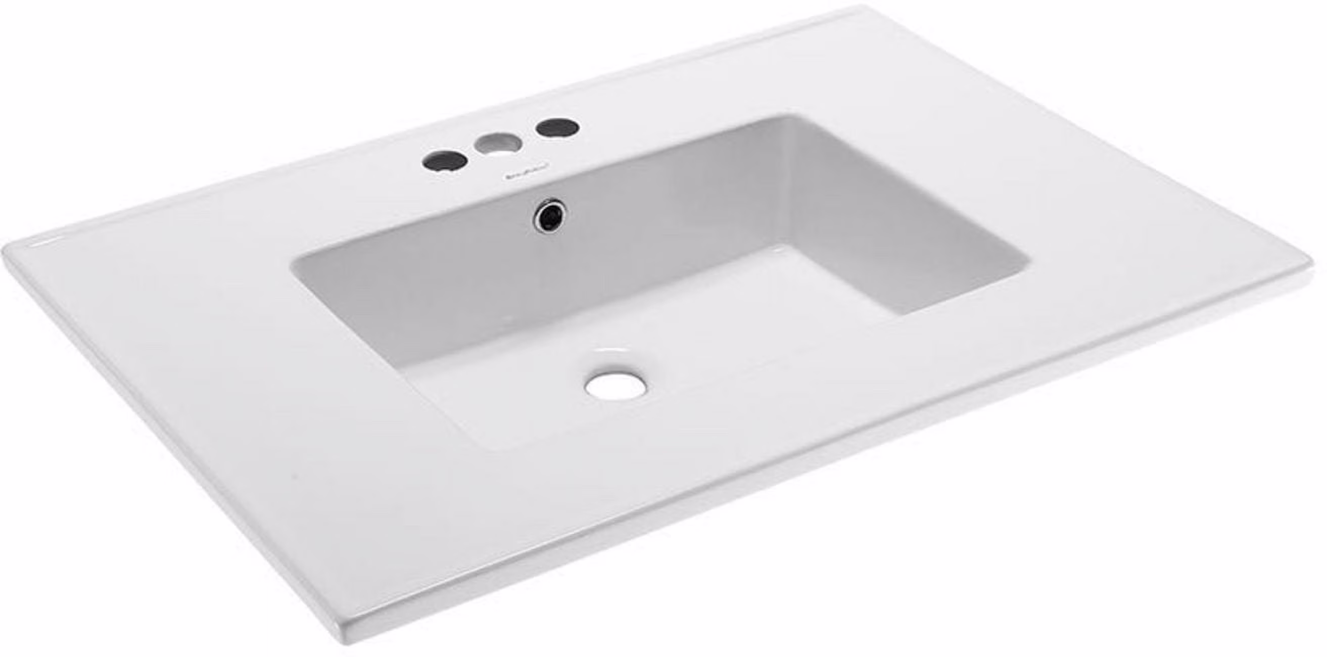 Voltaire 31 Vanity Top Sink with 3 Centerset Faucet Holes